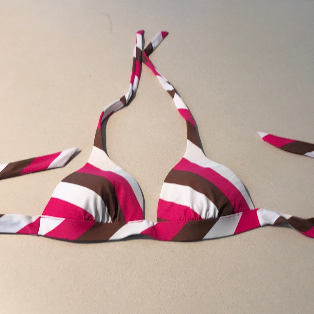 Victoria Secret sz L bikini top very cute stripe